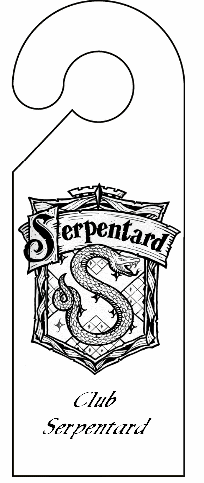 pancarte de porte serpentard